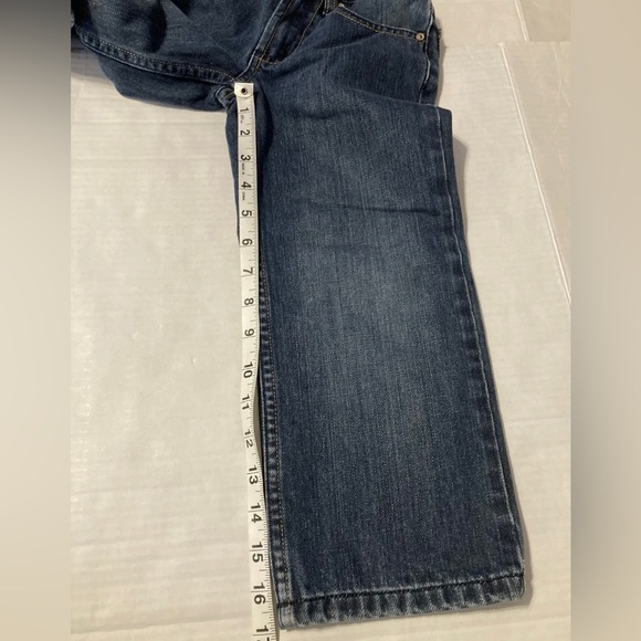 Talbots Kids size 4 boys red flannel lined adjustable waist denim jeans - Picture 3 of 6
